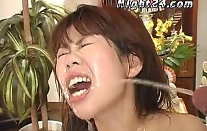 Jap whore sakura drinks piss & clean dick