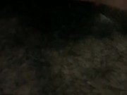 hairy bbw black bitch plays with pussy
