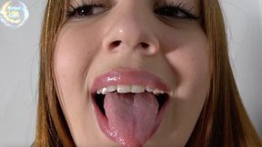 Open Mouth & Tongue Worship POV: Latina Goddess Wet Tongue & Saliva Tease