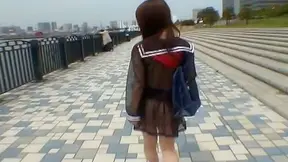 Steamy Asian Mikan Tempts Passersby – Hot Undressing Fun