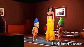 Snow White Gets Double Teamed by Hard-Core 3D Anime Dicks