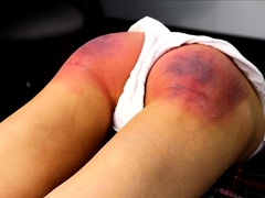 Busty amateur pussy spanking