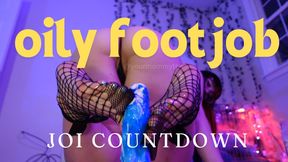 OILY FISHNET SOCK FOOTJOB JOI COUNTDOWN