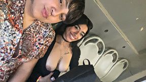 Cute Mexican girl wanks in bus, calls boyfriend