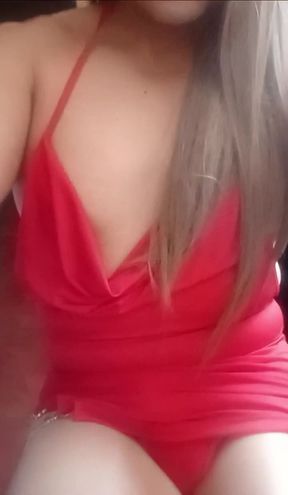 Lady in red