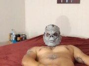Monster Frankenstein Zombie uses fleshlight for a blowjob part 2