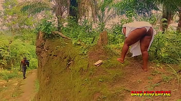 BIG DICK PORNSTAR FUCKED BBW NATIVE HEALER ON THE OUTDOOR STREAM PATH WHILE PICKING NATURAL LEAFS