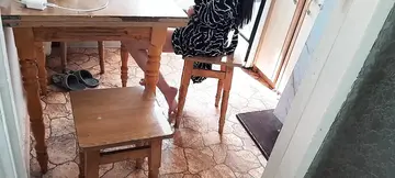 I watch my neighbor masturbate in the kitchen and I join her