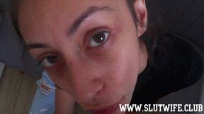 extreme laundry room anal and deepthroat: submissive petite slut candie cross submits to older daddy