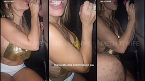 beijando e falando com o corno enquanto chupo varios paus no gloryhole