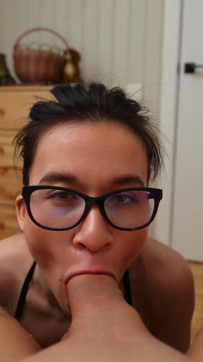 Girl in a Sexy Outfit Will Suck All the Cum Out of You