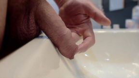 Horny shower cum load and piss