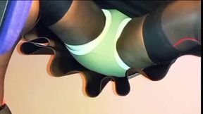 BlueGirl70 Green Panties Upskirt
