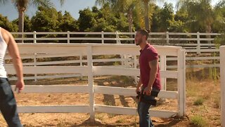 Ranch buddies knocking off in the secret room