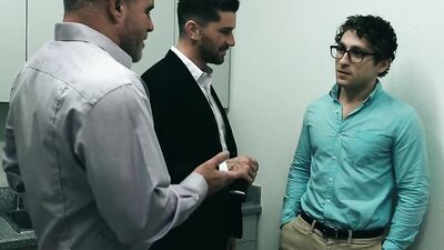 Cute twink with sexy glasses railed hard by his stepdad