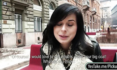 Brunette amateur girl fucked for money