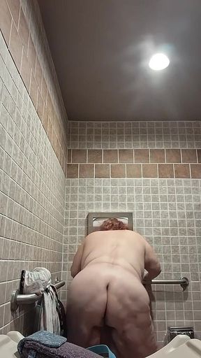 Big Beauty Nurse Vicki Dances and Strips in the Bathroom!