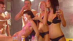 College fuckfest with gal poured with and group screwed