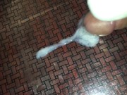 Testing Out Big Vibrator on Desk - Second Cumshot & Still Left a Puddle