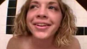 Kinky busty blonde cowgirl Samantha rides fat long black cock on top