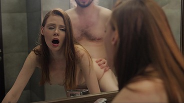 Neighbor sucks and fucks in the shower with the owner of the apartment (diamond video)