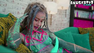 Tattooed Babe Goes Deep Solo with Anal Toys in Lingerie