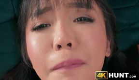 Petite busty Asian Sakura cuckolds her boyfriend for big money