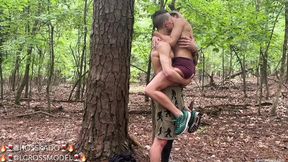 Public Outdoor Trail Sex Big Dick Hunk Hoss Kado Fucking Blonde Hotwife Lora Cross Riding Blowjob Facial Cumshot POV