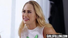 Cute skinny Carter Cruise and Elsa Jean examines their cunts