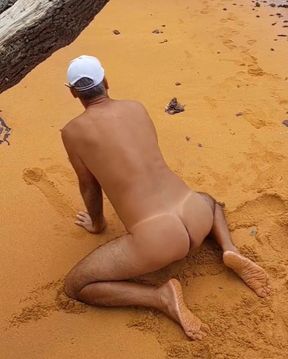 Ladysilva my hot ass tanned with a mark on the beach crazy for a cocky male to break into my ass
