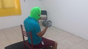 bored step brother at the gym gets visited by his indian stepsister and fucks her standing up while doing aerobics. she is dressed as a sexy witch
