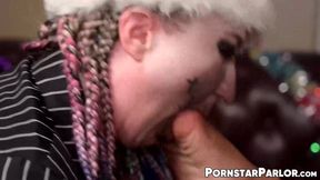 Blonde MILF Leya Falcon gets naughty with ebony babe Porsha Carrera