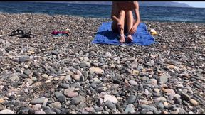 Girl Going Naked Sunbathing at the Nude Beach