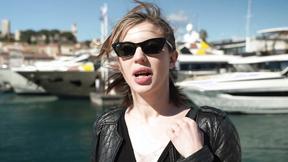 ”Hard initiation to the strap-on for Martina!”