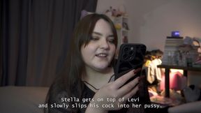 Porn story - they share a cum-filled kiss together after a sweet pegging