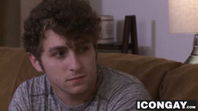 Bearded hunk dad shoving his huge dick into twink butt