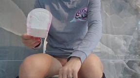 Morning ritual with farting and changing my pad.