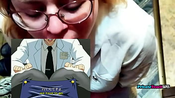 Real blonde beauty deep throats busty stepbrother's cock