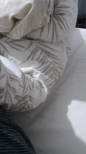 Step mom without panties under skirt in bed with step son with big erection