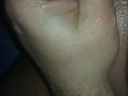 JACKING MY FRESHLY SHAVED LITTLE DICK I CUMMED TWICE