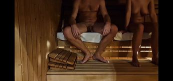 Stepdaughter with Stepfather Naked in Sauna