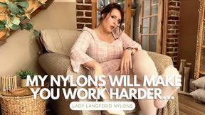The Boss Uses Her Nylon Legs To Get You To Work Harder - Your Office Fantasy