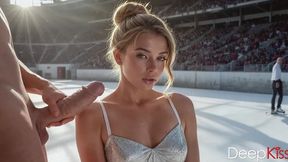 a naughty figure skater with plump lips gently sucks my cock, then swallows all the cum[ai]