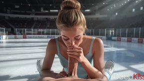 a naughty figure skater with plump lips gently sucks my cock, then swallows all the cum[ai]