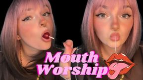 Mouth Worship - Goddess Lips Lip Lipgloss Lipstick Spit Saliva Tongue Fetish Lollipop