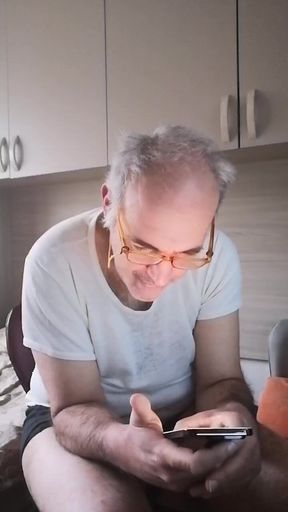 I Jerk My Hard Cock, Piss Twice in the Empty Bottle and Read a Book