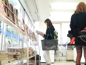 Kyoko Rides Two Thick Cocks Hard Amidst Grocery Aisles' Passionate Chaos