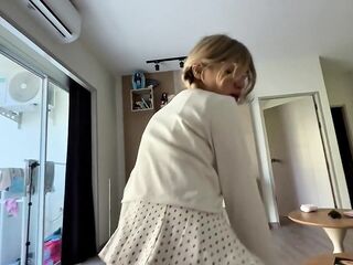 small golden-haired gets some massive rod
