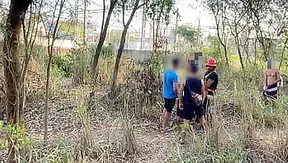 Rough Outdoor Ride: Security Guard Fucked Hard in Wild Forest Threesome – GayPornNature