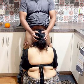 Sexy Indian Wife gives Best Blowjob to her Brother-In-law - Traditional Desi Saree Sex